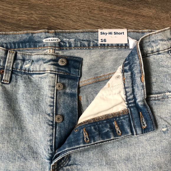 Extra High Rise Distressed Denim Shorts - Picture 3 of 3